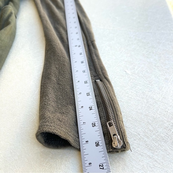 Free People Over Size Asymmetrical Olive Green Snap Hoodie Women Size Sm… - Picture 8 of 10